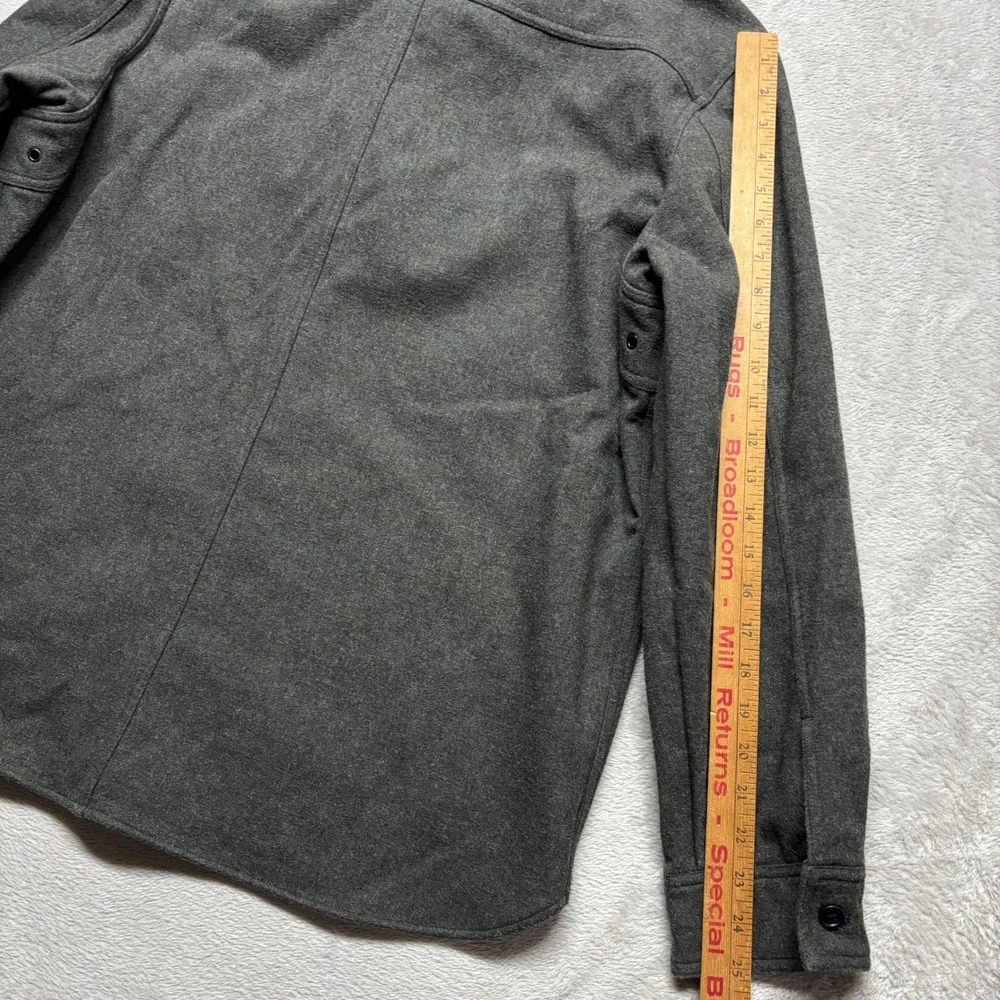 Woolrich Westridge Shirt Jacket Mens XL Gray Fleece Lined Button Down Chore EUC